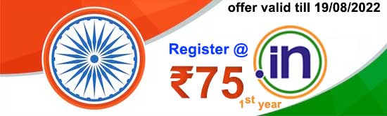 .in Offer... Register @ Rs.75/-